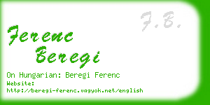 ferenc beregi business card